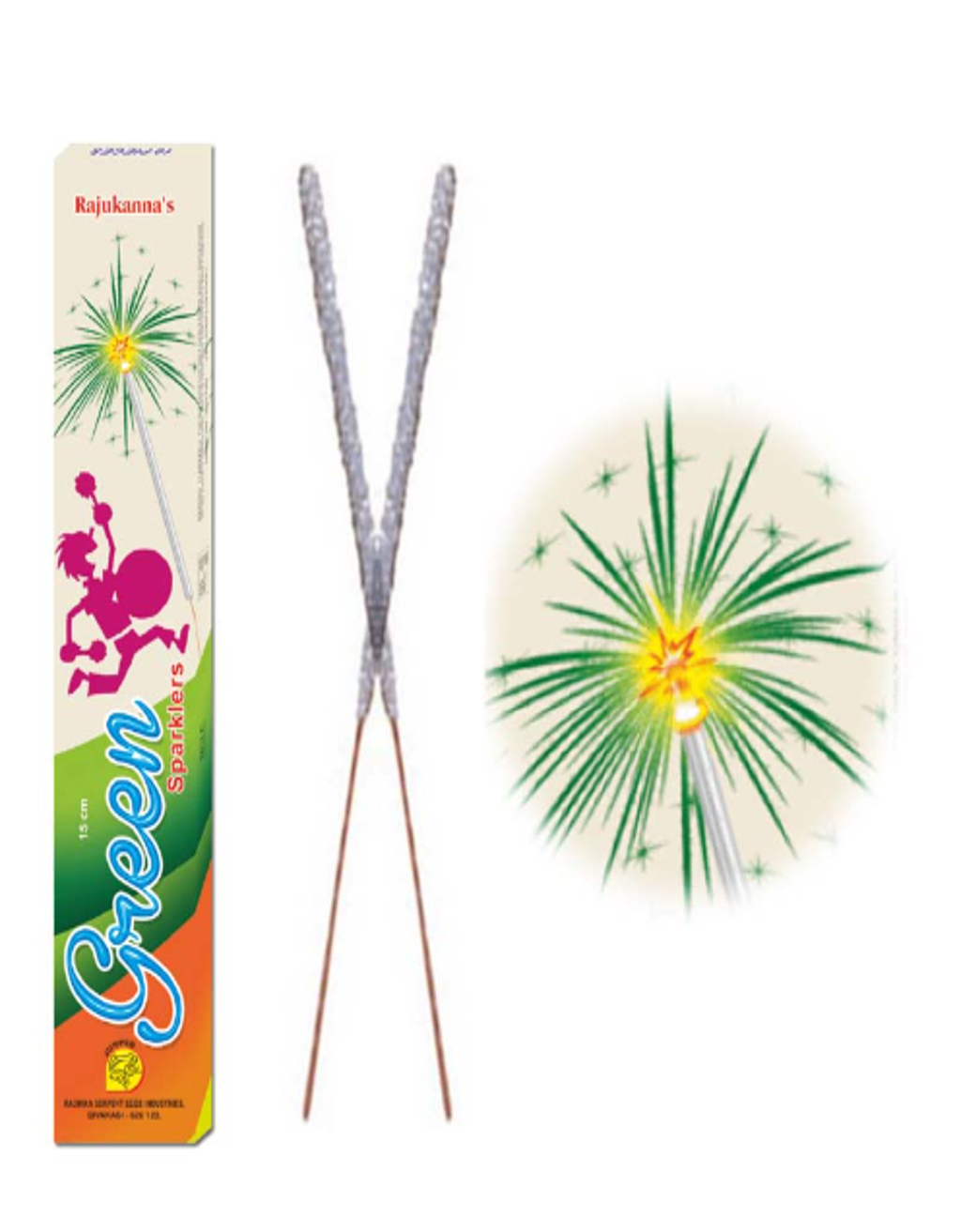 7 CM Green Sparklers
