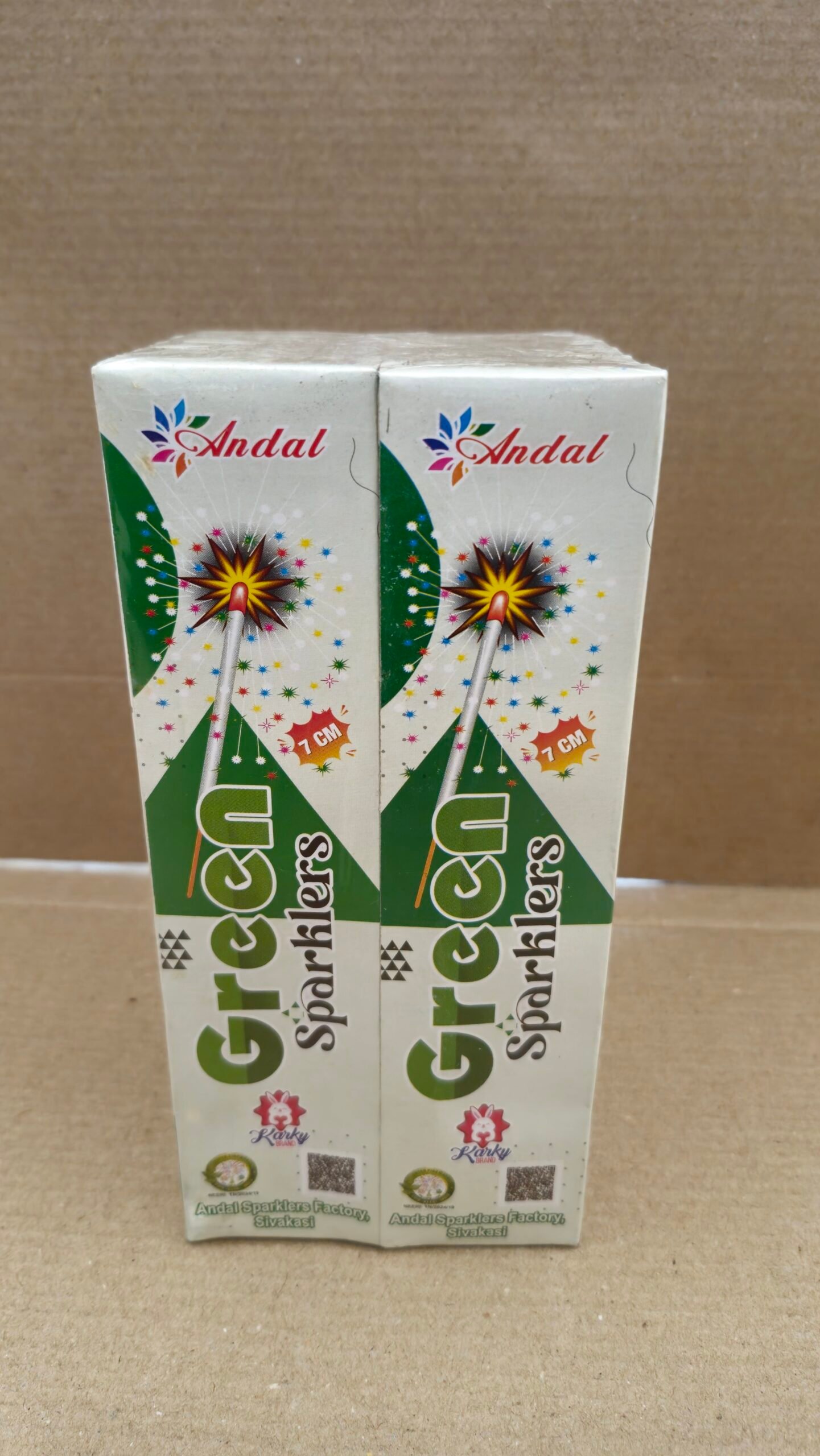 7 CM Green Sparklers (10 box)