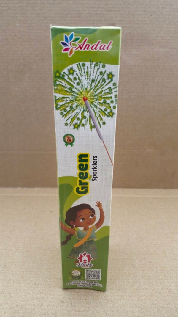 10 CM Green Sparklers (5 box)