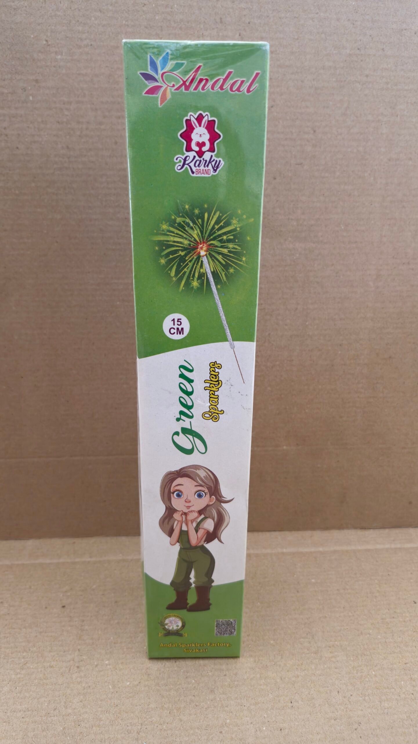 15 CM Green Sparklers (5 box)